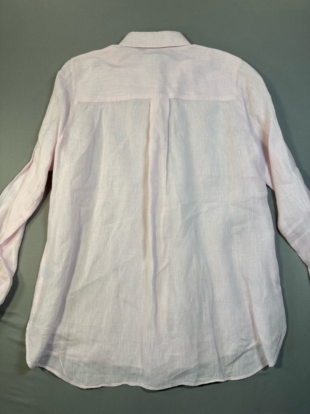J. McLaughlin Britt Linen Shirt, Button Down, Light Pink - Womens Large - Picture 11 of 14